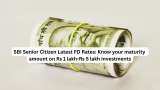 SBI Senior Citizen Latest FD Rates: Know your maturity amount on Rs 1 lakh-Rs 5 lakh investments in 1-year, 3-year, 5-year, and 10-year tenures