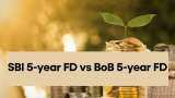SBI 5-year FD vs BoB 5-year FD: Which can give higher maturity on Rs 4.85 lakh, Rs 5.70 lakh, Rs 6.95 lakh investments?