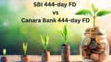 SBI 444-day FD vs Canara Bank 444-day FD: Compare maturity amounts for Rs 4 lakh and Rs 8 lakh investments for general and senior citizens