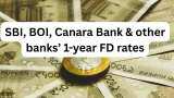 PSU Banks&#039; Highest FD Rates: SBI, BOI, Canara Bank and other banks 1-year FD rates; know which bank can give you highest maturity amount on Rs 20,00,000 investment