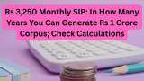 Power of Rs 3,250 SIP: In how many years you can generate Rs 1,00,00,000 corpus with just Rs 3,250 monthly investment? Check calculations