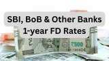 Rs 10,00,000 FD Deposit For 1-year: Compare interest rates from banks like SBI, BoB, Canara Bank, HDFC Bank, ICICI Bank for general citizens