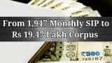 From Rs 1,947 SIP to Rs 19.47 Lakh Corpus: Starting this Independence Day, in how many years can you achieve Rs 19.47 lakh corpus from Rs 1,947 monthly investment? From Rs 1,947 SIP to Rs 19.47 Lakh Corpus: Starting this Independence Day, in how many years can you achieve Rs 19.47 lakh corpus from Rs 1,947 monthly investment?