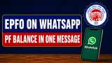 EPFO WhatsApp Service Soon: Check PF balance, claim status with one message