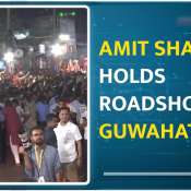 Amit Shah Leads Vibrant Roadshow in Guwahati Ahead of Lok Sabha Polls