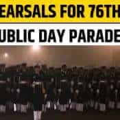 Defence Personnel Rehearse for Republic Day Parade