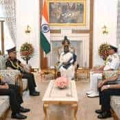 Operation Sindoor: CDS and Service Chiefs brief President Droupadi Murmu on military operation details at Rashtrapati Bhavan
