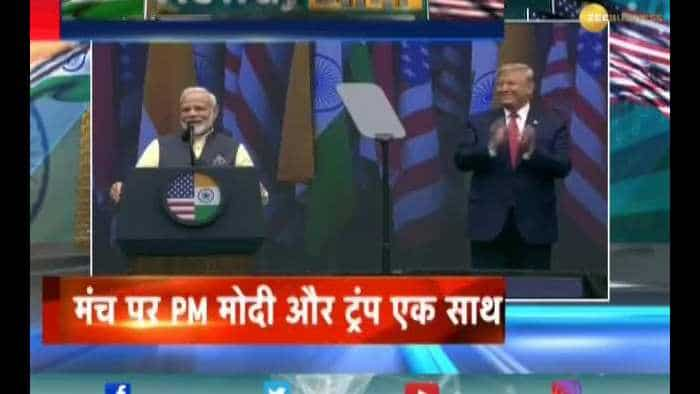 Howdy Modi Event: PM Modi lauds Trump from NRG Stadium&#039;s stage, &#039;&#039;Ab ki baar Trump sarkar&#039;&#039;