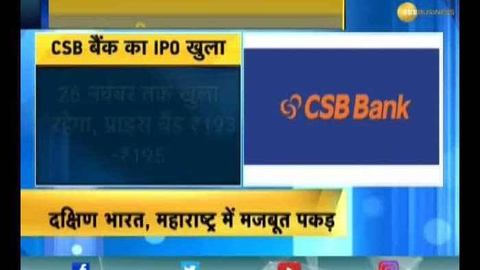 CSB bank&#039;s initial public offering starts today, will get close on 26th Nov