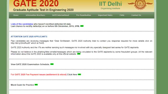 GATE 2020 Admit Card: IIT-Delhi expected to release hall tickets today at gate.iitd.ac.in.