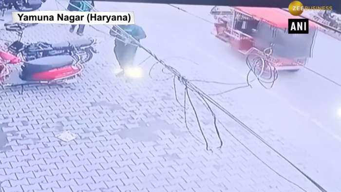 Watch: Speeding car rams parked vehicles in Haryana, injures five 