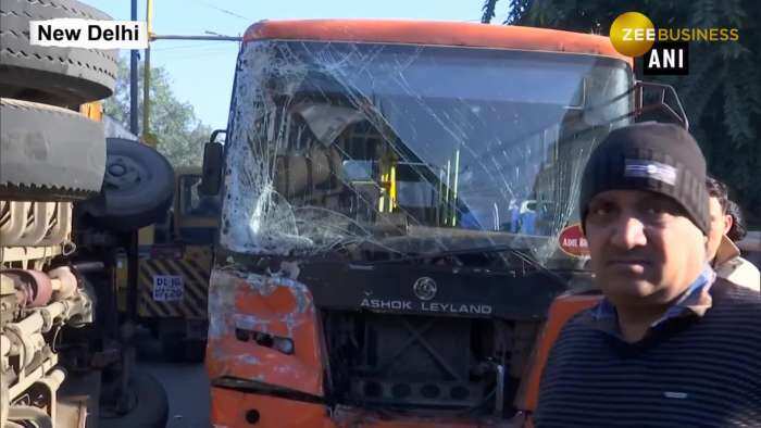 6 students injured after school bus collides with cluster bus in Delhi