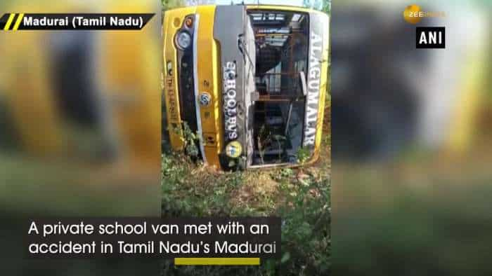 At least 20 students injured after school van meets with accident in Madurai