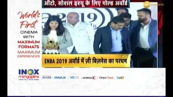 Zee Business&#039; Zeegnition got gold award for Auto Sector at ENBA Awards 2019