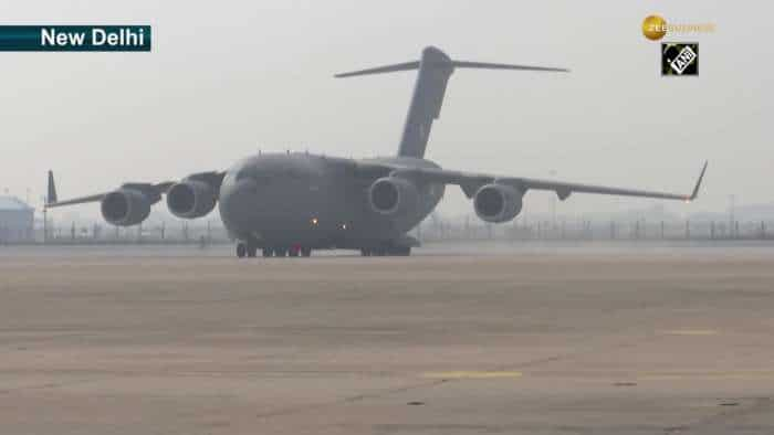 IAF&#039;s massive C-17 aircraft loaded with relief supplies flies off to coronavirus-hit Wuhan