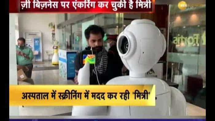 Robot in hospitals, doing health screening for patients