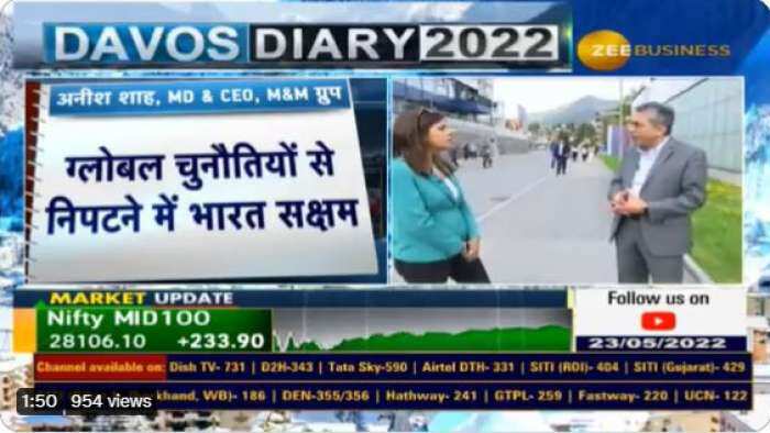 Davos Summit 2022: Economic challenges remain on global, environmental fronts; India capable to deal with them: M&amp;M MD &amp; CEO Anish Shah