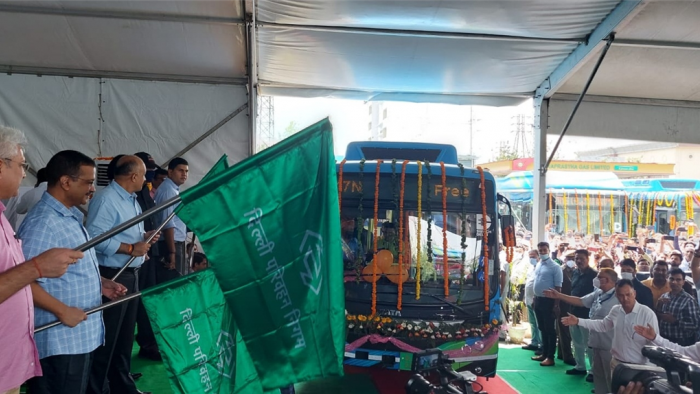 Delhi Electric buses in Pics: Delhi Government flag off 150 new electric buses today; travel free for 3 days