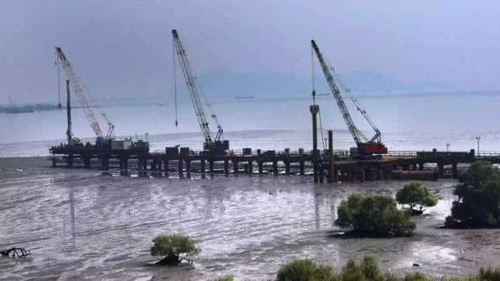 Mumbai: Trans Harbour Link Construction In Progress, Which Will Connect South Mumbai To Navi Mumbai