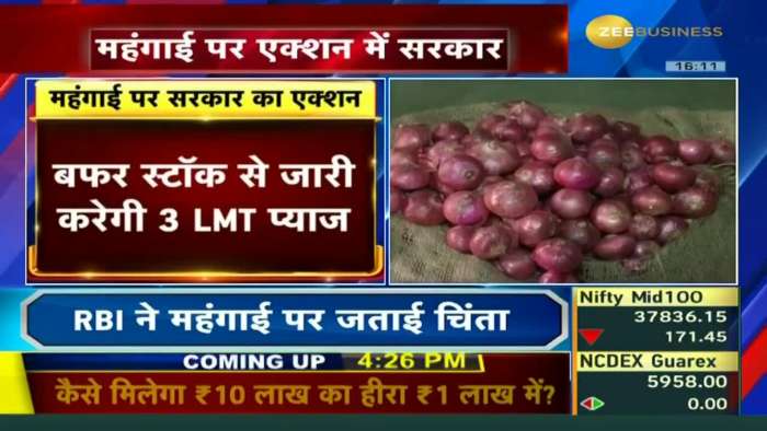 Government in action after RBIs concern about inflation, will release 3 LMT onions from buffer stock