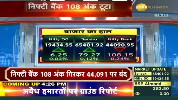 Closing bell: Sensex ends day at over 65,400; Nifty at 19,435