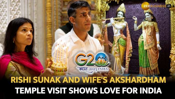 UK PM Rishi Sunak and wife Akshata Murty pay tribute to India&#039;s culture and heritage at Akshardham Temple