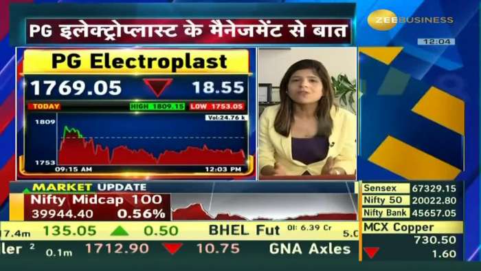 Mr. Vikas Gupta, Managing Director, PG Electroplast Ltd In Talk With Zee Business