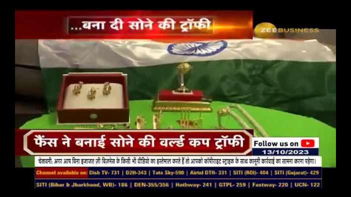 Gujarat jeweller creates mini replica of Cricket World Cup trophy in gold