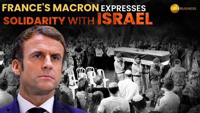 Israel Hamas War: French President Macron Arrives in Tel Aviv; Meets With Hamas Victims&#039; Families