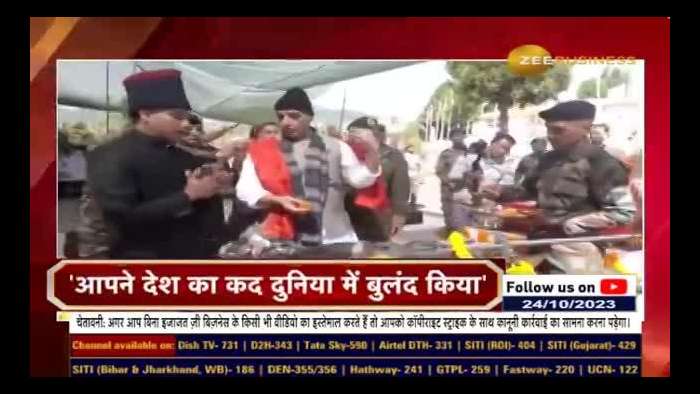 Rajnath Singh performs &#039;Shastra Puja&#039; in Tawang near China Border; celebrates Dussehra with soldiers