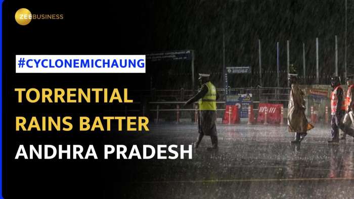 Gushing Winds, Torrential Rains Hit Andhra Pradesh As Cyclone Michaung Landfall Begins