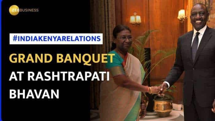 Watch: President Murmu Hosts Banquet for Kenyan President Ruto at Rashtrapati Bhavan