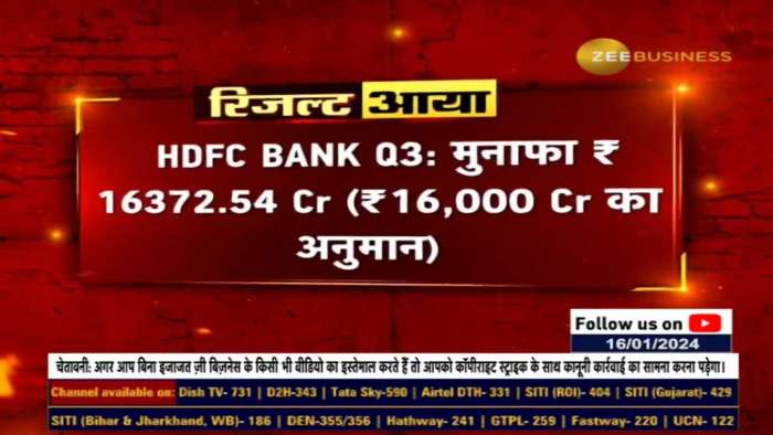 HDFC Bank Q3 Results : Stock ends slightly higher ahead of announcement