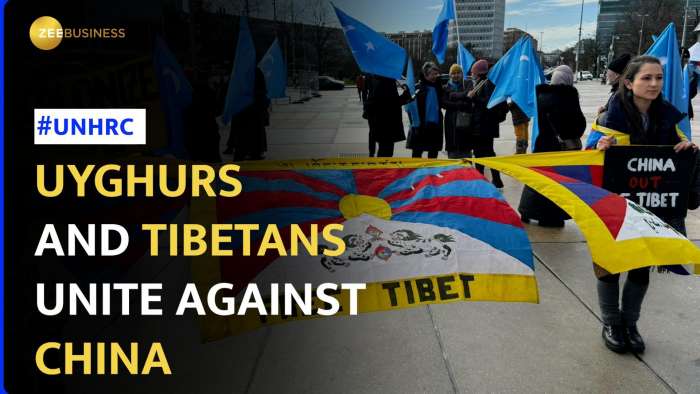 Uyghurs and Tibetans Hold Anti-China Protest At UN Human Rights Council in Geneva