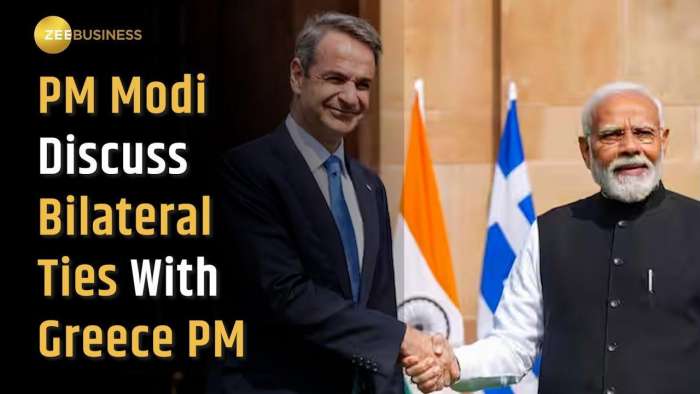 PM Modi and Greece PM Kyriakos Mitsotakis Hold Bilateral Talk; Discuss Mobility, Migration Pact