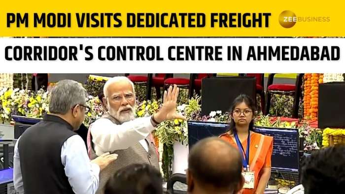 PM Modi visits the Operation Control Centre of Dedicated Freight Corridor in Ahmedabad