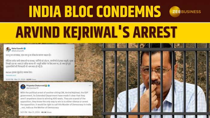 INDIA Bloc Leaders Denounce Arrest of Delhi CM Kejriwal by ED
