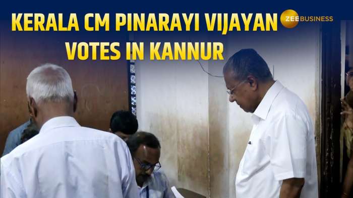 Kerala CM Pinarayi Vijayan Casts Vote in Kannur's Pinarayi During Phase 2 of Lok Sabha Polls 2024
