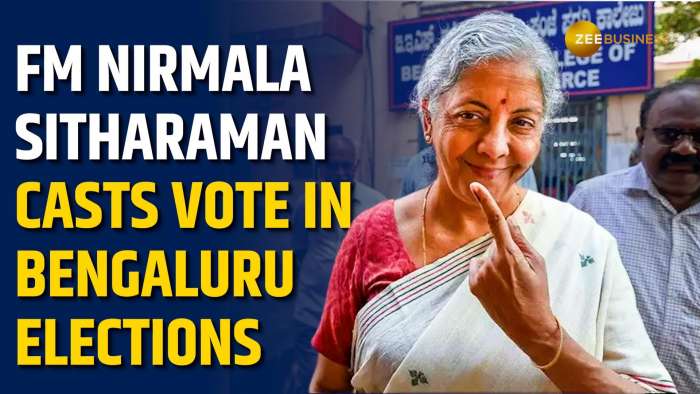 Finance Minister Nirmala Sitharaman Votes in Bengaluru During Lok Sabha Election 2024 Phase 2