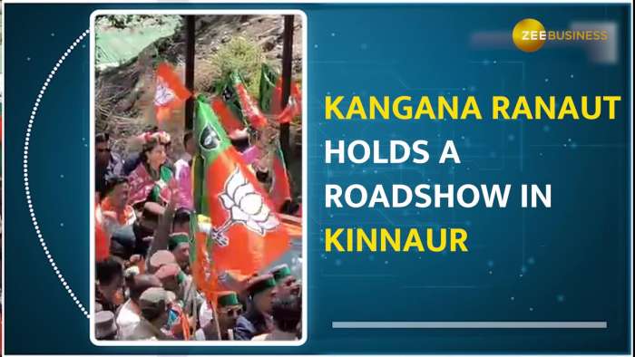 Kangana Ranaut, Jairam Thakur Lead Vibrant Roadshow in Himachal Pradesh's Kinnaur
