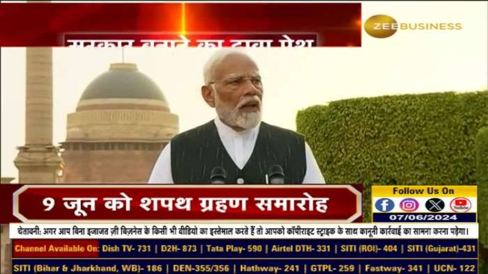 PM Modi Announces Swearing-In Ceremony on June 9th at 6 PM After Meeting President Droupadi Murmu