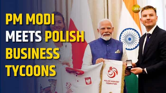 PM Modi meets Polish business tycoons, indologists other personalities in Warsaw