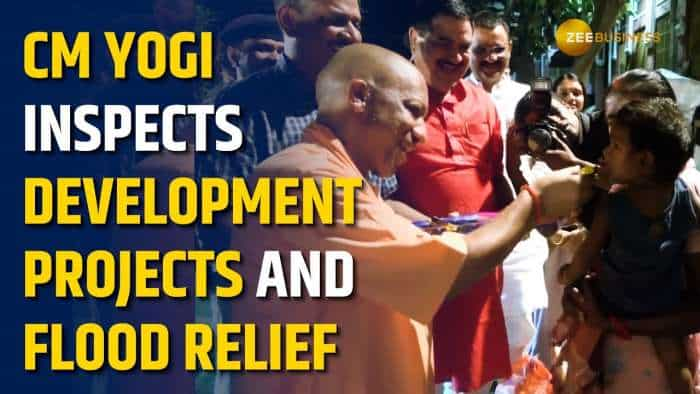 Yogi Inspects Projects and Distributes Relief