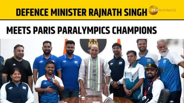 Rajnath Singh Meets Paris Paralympics Champions 