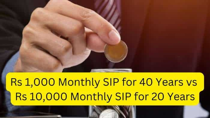 Rs 1,000 Monthly SIP for 40 Years vs Rs 10,000 Monthly SIP for 20 Years: Which can give you higher corpus in long term? Calculations inside