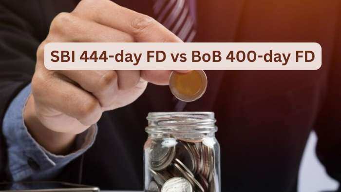 SBI 444-day FD vs BoB 400-day FD: Know what you can get on maturity of Rs 2,00,000, Rs 3,00,000 and Rs 4,00,000 investments in these special FD schemes? Calculations inside