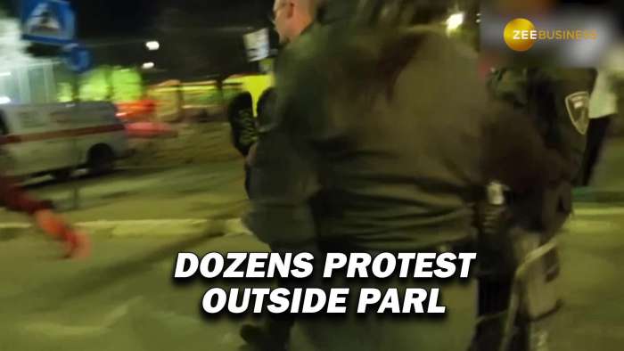Dramatic scenes unfold outside Israeli Parliament Knesset over Hostages, political issue