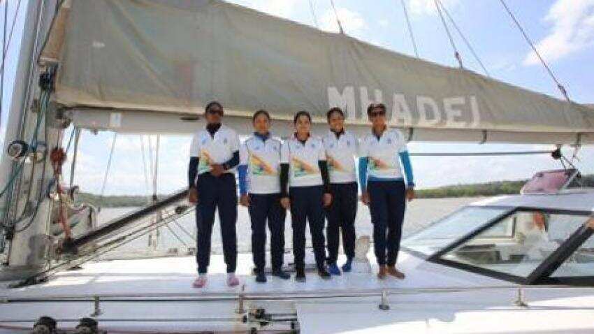 Indian Navy’s first all-women crew sails into Port Louis, Mauritius 