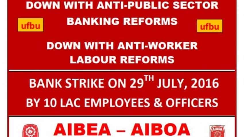 10 lakh PSU bank employees go on strike today; services affected 10 lakh PSU bank employees go on strike today; services affected