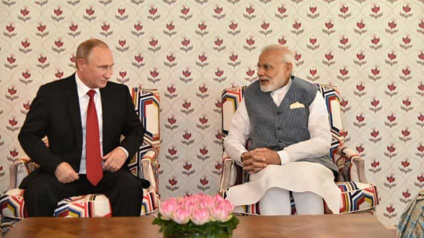 PM Narendra Modi, Vladimir Putin begin bilateral talks PM Narendra Modi, Vladimir Putin begin bilateral talks